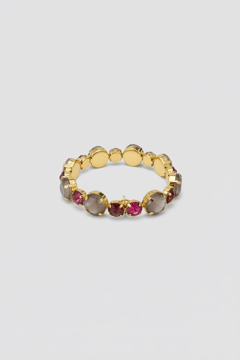 BIBA Statement Bracelet "Berry Glow" - Gold & Multicolor