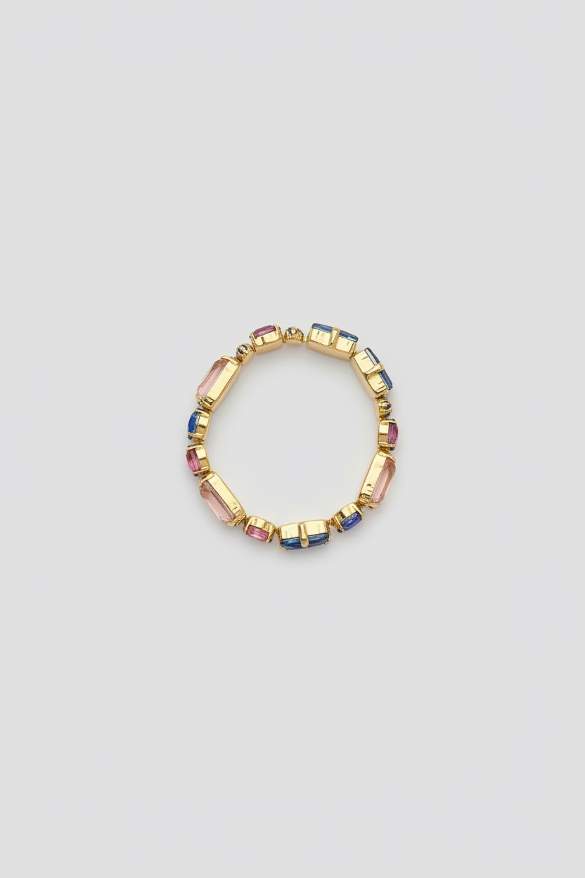 BIBA Statement Bracelet Multicolor with Gemstones – Gold