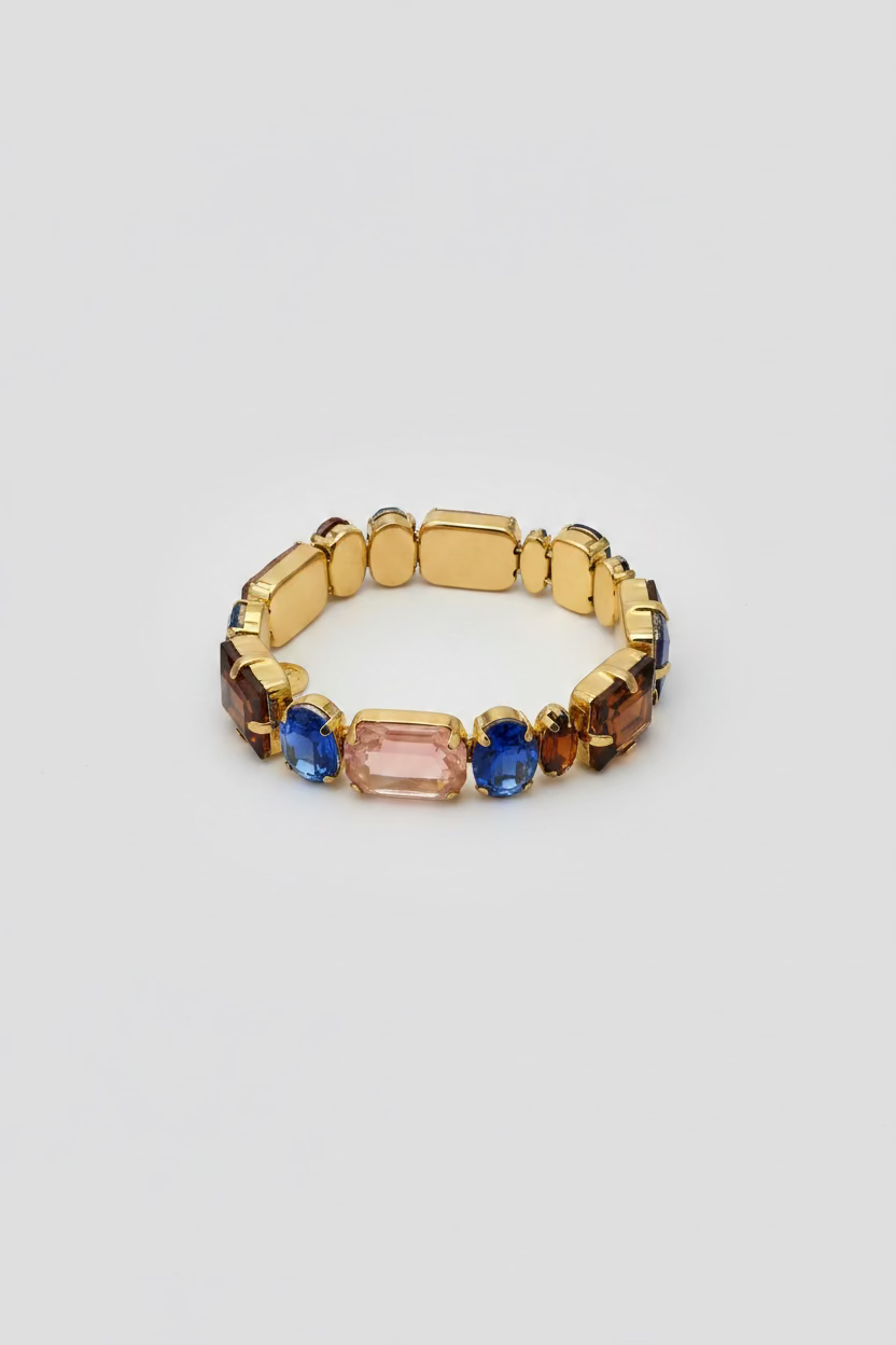 BIBA Statement Bracelet Multicolor with Gemstones – Gold