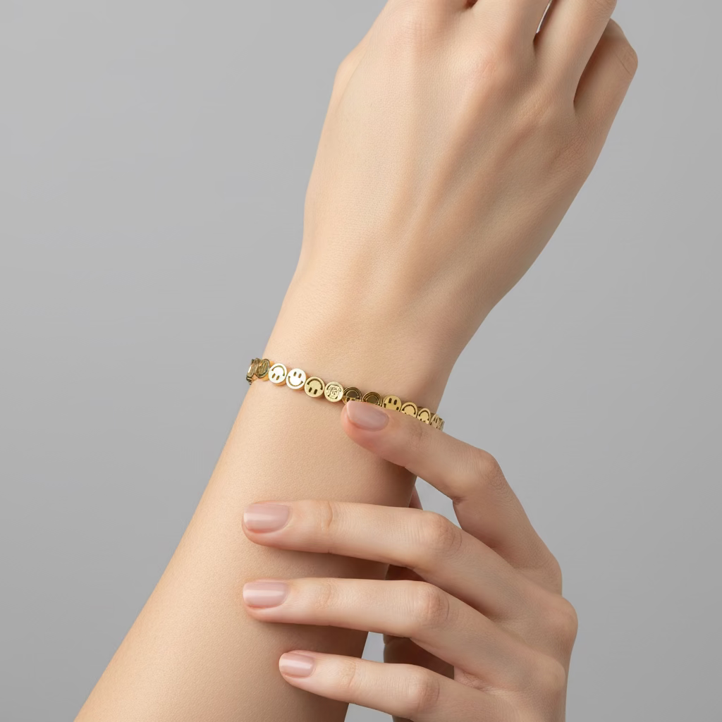 BIBA Smiley Armband Gold