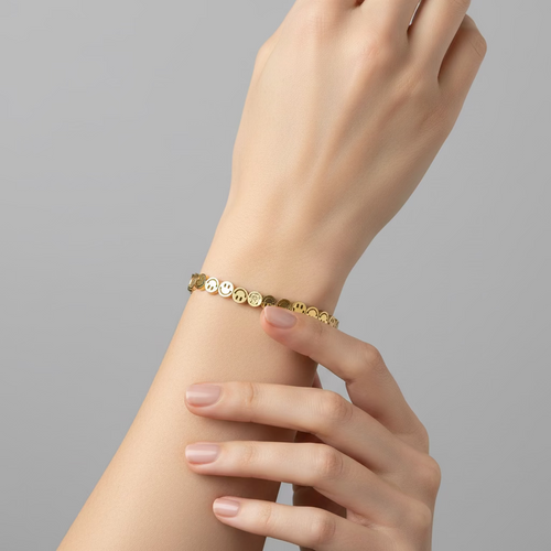 BIBA Smiley Armband Gold