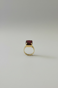 BIBA Statement-Ring Deep Ruby – Gold & Dunkelrot