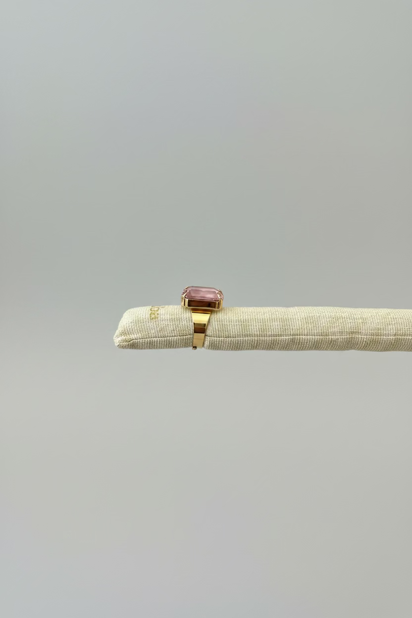 BIBA Statement Ring Soft Rosé - Gold & Pink