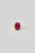 BIBA Statement Ring Fuchsia Glow – Gold & Pink