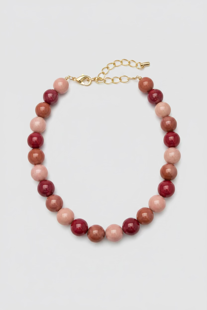 BIBA Pearl Necklace Rosé Mix – Pink, Rosé & Gold