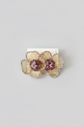 BIBA Statement-Ohrringe Golden Bloom – Gold & Bordeaux