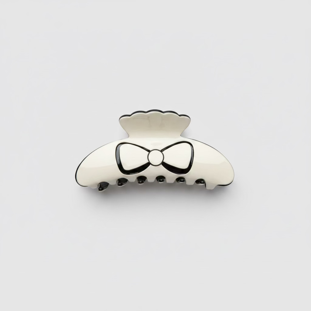 LIET & JOLIET Hair Clip Bow Chic – White & Black