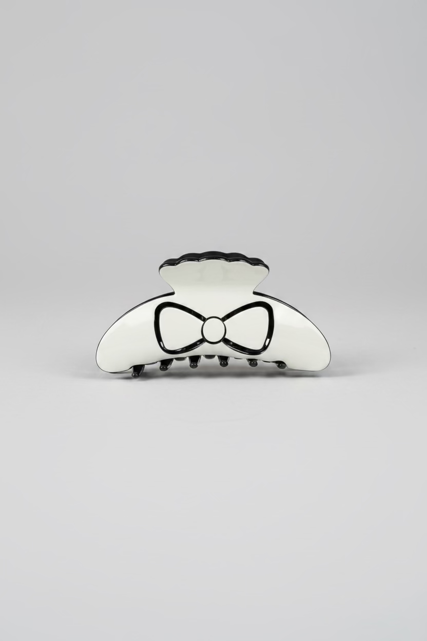 LIET & JOLIET Hair Clip Bow Chic – White & Black