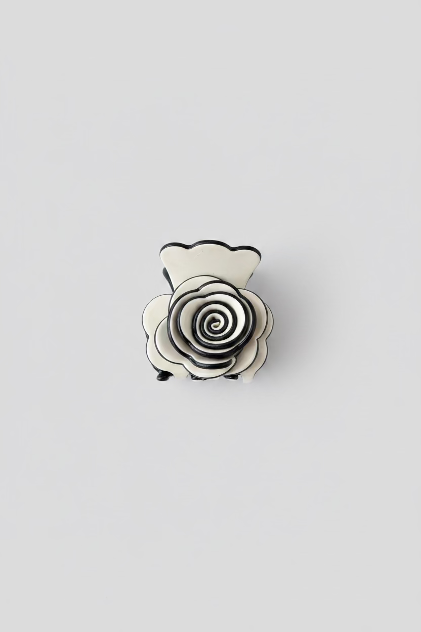 LIET & JOLIET Hair Clip Monochrome Rose – Black & White