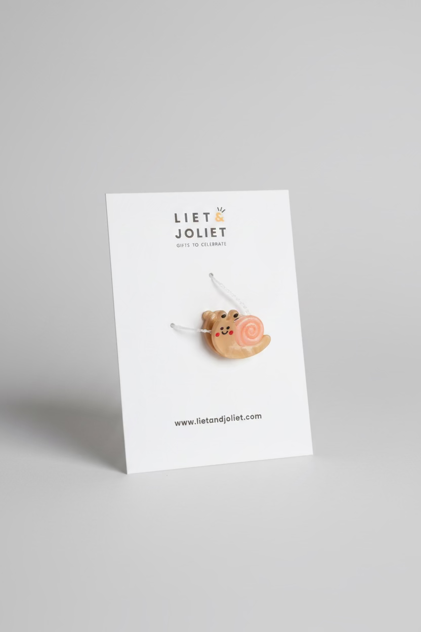 LIET & JOLIET Mini Hair Clip Sweet Snail – Beige & Pink