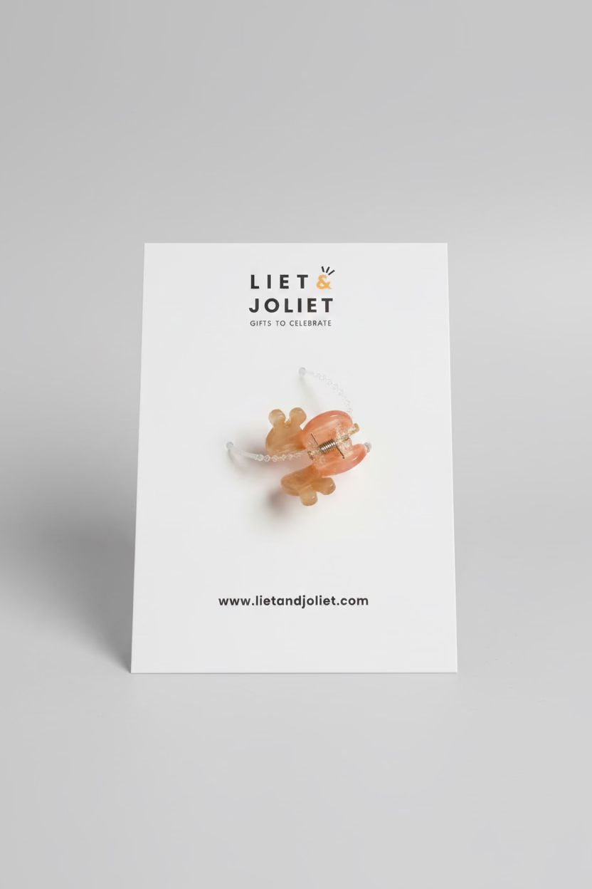 LIET & JOLIET Mini Hair Clip Sweet Snail – Beige & Pink