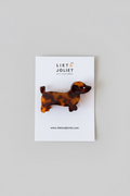 LIET & JOLIET Hair Clip Dachshund Tortoise – Brown