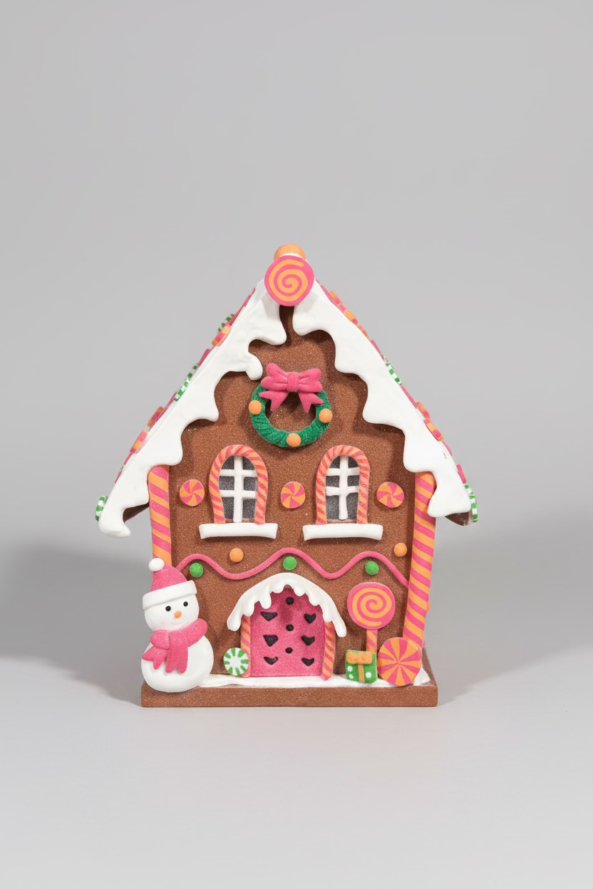 XXL Gingerbread House "Candy Christmas" – Pink, Orange & Green