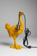 Ostrich Lamp "Golden Ostrich" - Yellow/Gold, 45 cm