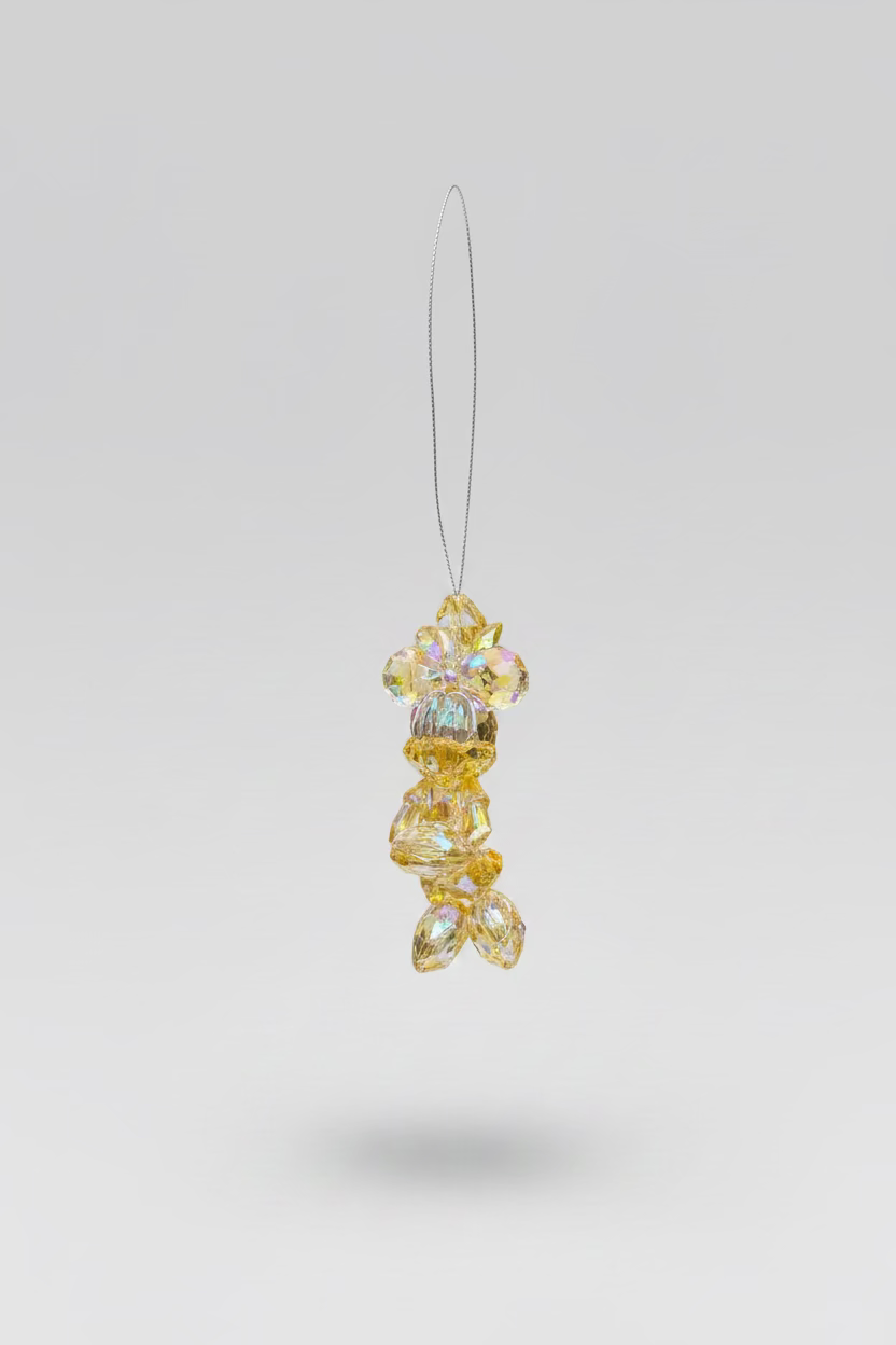 Disney Christmas Ornament "Minnie Mouse Crystal Gold" - Gold Transparent