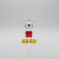 Disney Christmas Ornament "Mickey Mouse Crystal Color" - Transparent/Red/Gold