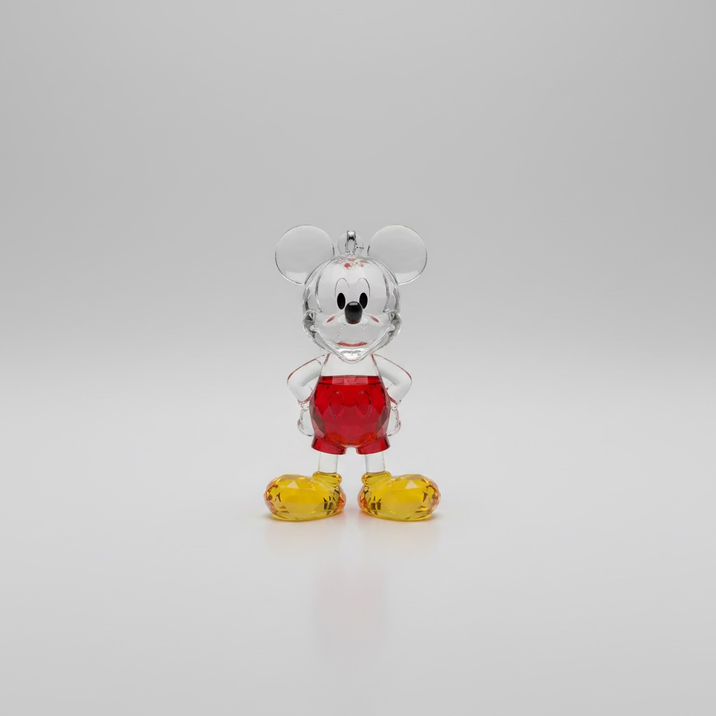 Disney Christmas Ornament "Mickey Mouse Crystal Color" - Transparent/Red/Gold