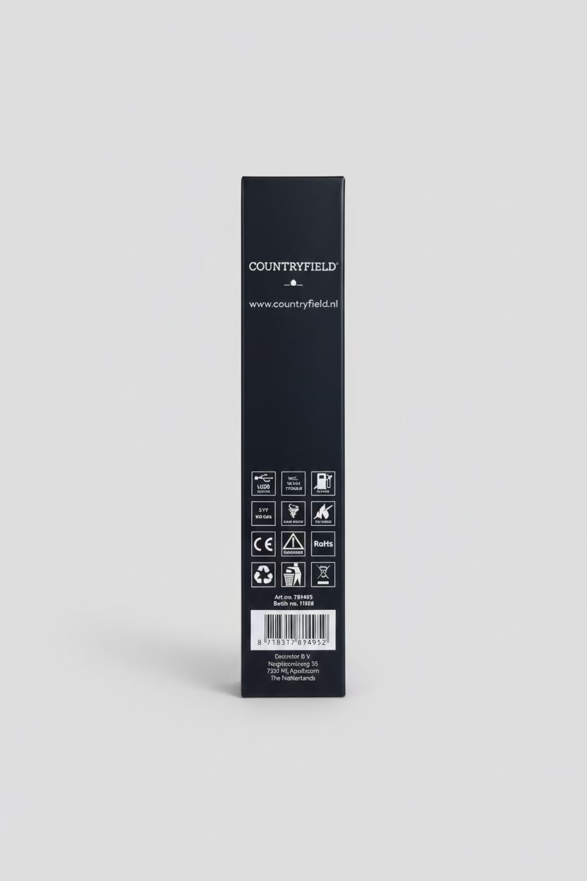 Countryfield Elektrisches Stabfeuerzeug – USB-aufladbar | Schwarz
