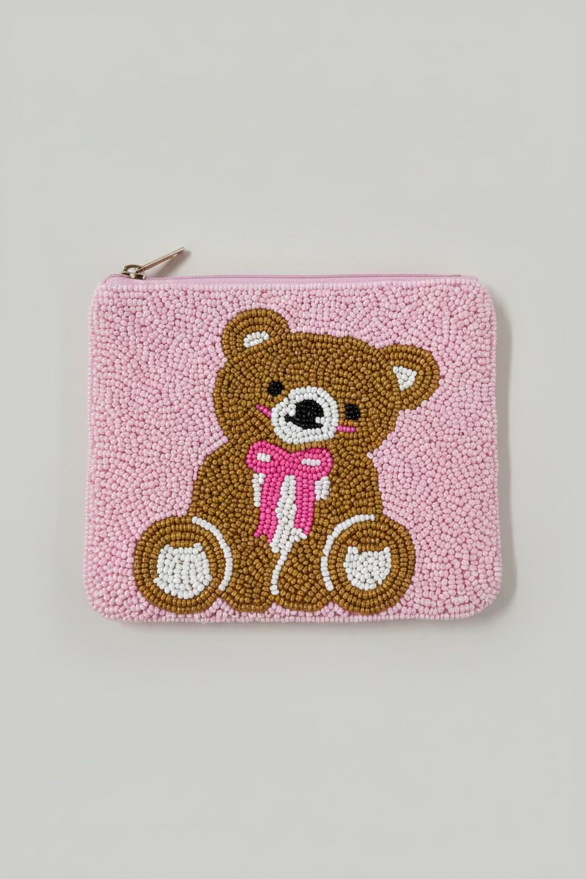 LIET & JOLIET Perlen-Clutch Teddy – Rosa