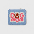 LIET & JOLIET Perlen-Clutch Dog Mom – Hellblau