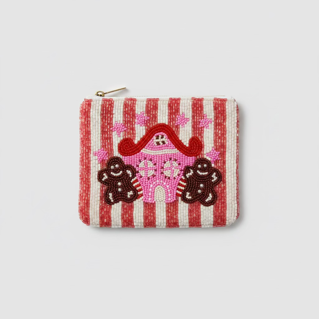 LIET & JOLIET Perlen-Clutch Gingerbread House – Pink