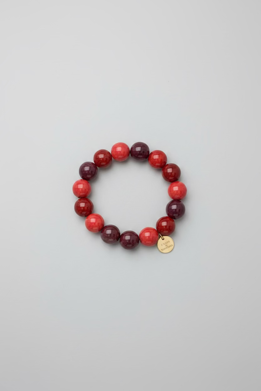 BIBA Perlenarmband Cherry Red – Rot / Bordeaux