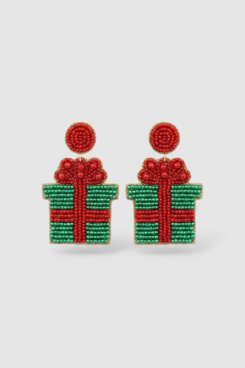BIBA Statement-Ohrringe Geschenk – Grün/Rot