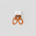 BIBA Statement-Ohrringe Retro Drop – Orange & Rosé