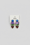 BIBA Statement-Ohrringe Jewel Mix – Blau, Grün & Rot