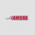 AMORE Perlen-Schlüsselanhänger – Pink & Rot