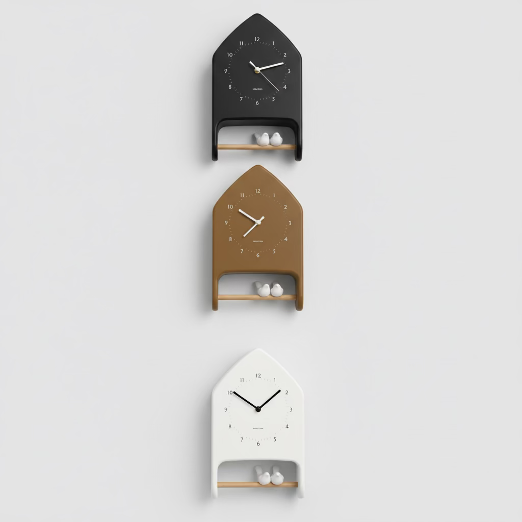 Karlsson Wanduhr „Love Birds“ – Design-Uhr mit Vögeln
