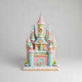 Candy Christmas Lebkuchen-Schloss – Pastell – 42 cm