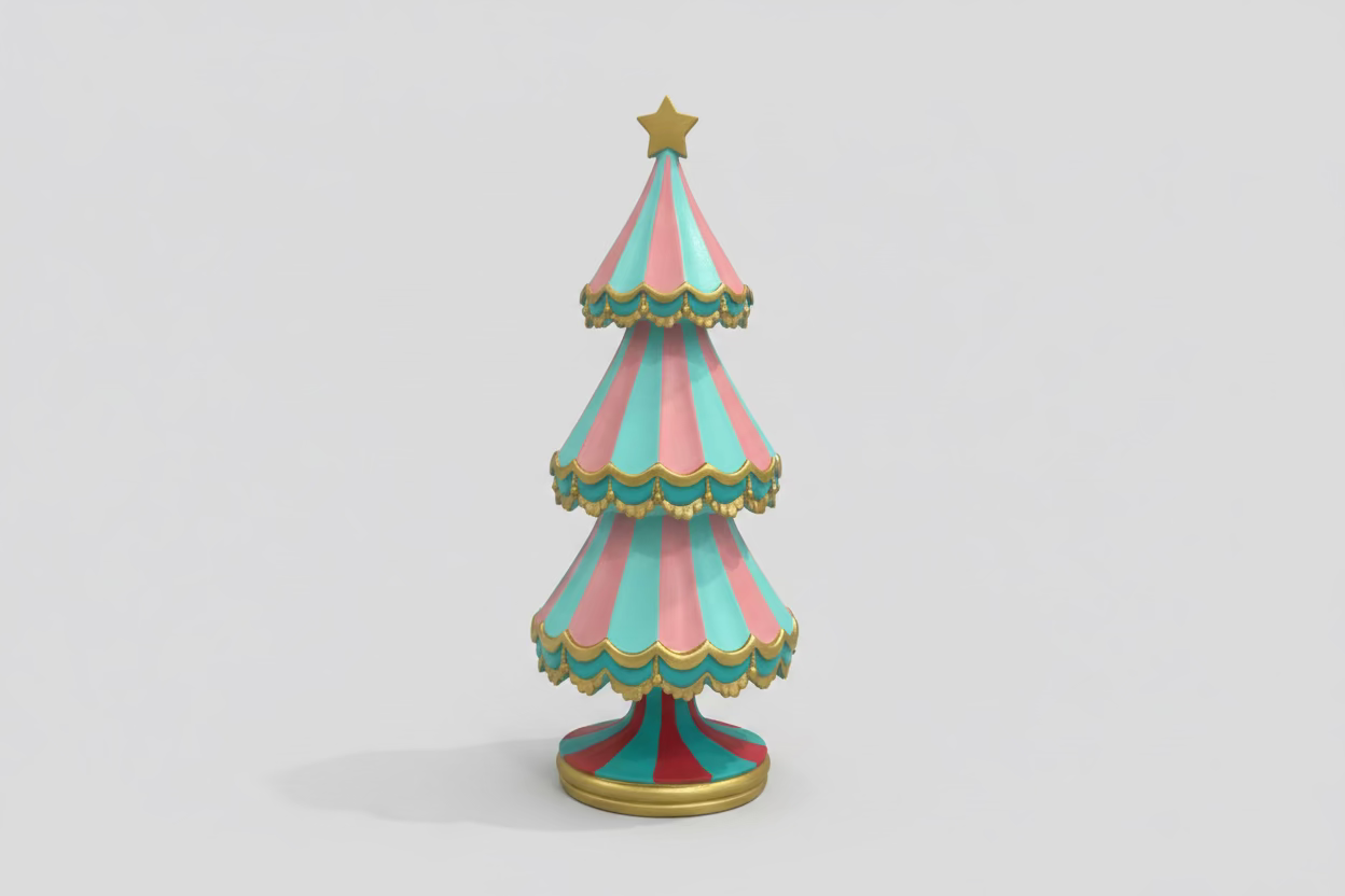 Candy Circus Weihnachtsbaum – Pink & Mint mit Gold