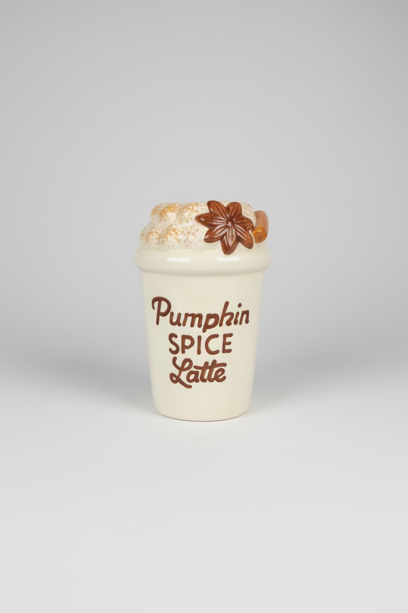 Pumpkin Spice Latte Vase – Keramikbecher im Herbst-Look