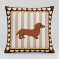 Dekokissen „Dachshund Love“ – Braun & Beige