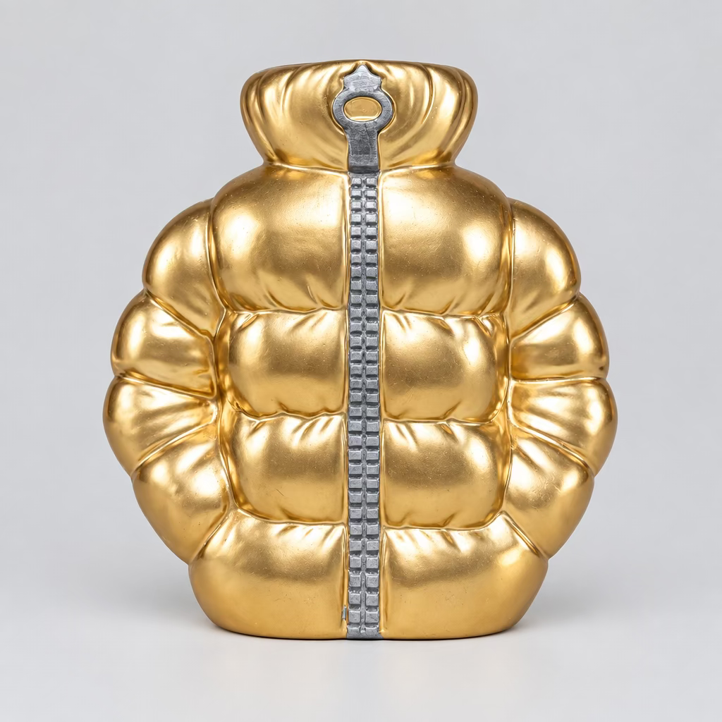 Deko-Vase „Ski Jacket“ Gold