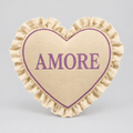 Herzkissen „AMORE“ – Beige