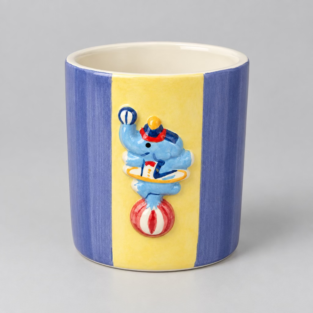 Blumentopf „Circus Elephant“ – Lila & Gelb