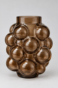 Glasvase „Bubbles“ – Braun