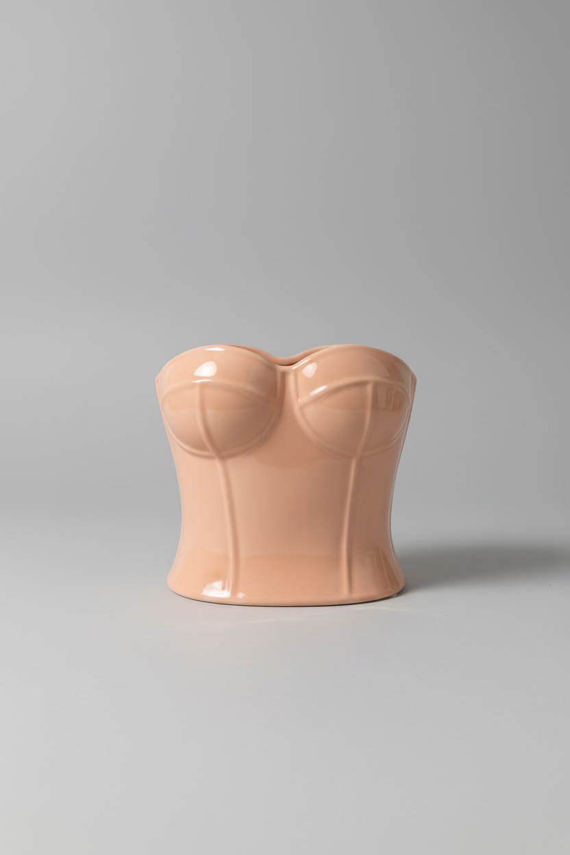 Corset Statement Vase – Peach