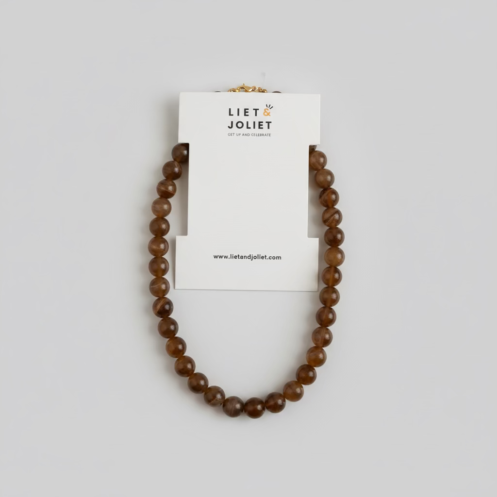 LIET & JOLIET Perlenkette – Smoky Brown