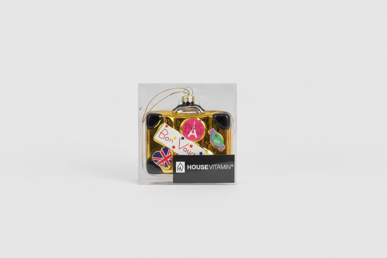 Weihnachtsanhänger „Travel Suitcase“ – Gold