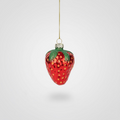 Weihnachtsanhänger „Glitzer-Erdbeere“ Rot