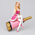 Weihnachtsanhänger „Champagne Lady“ Pink