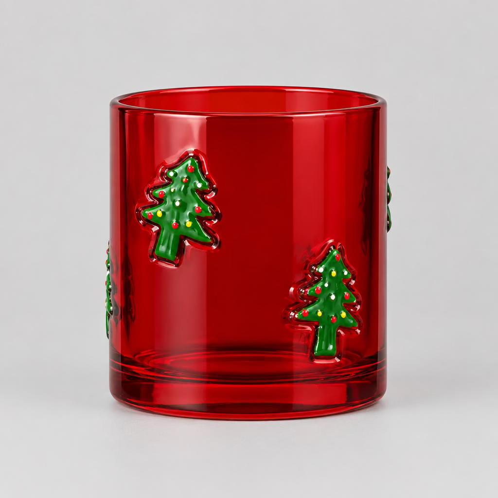 Weihnachtlicher Kerzenhalter „Christmas Tree“ – Rot