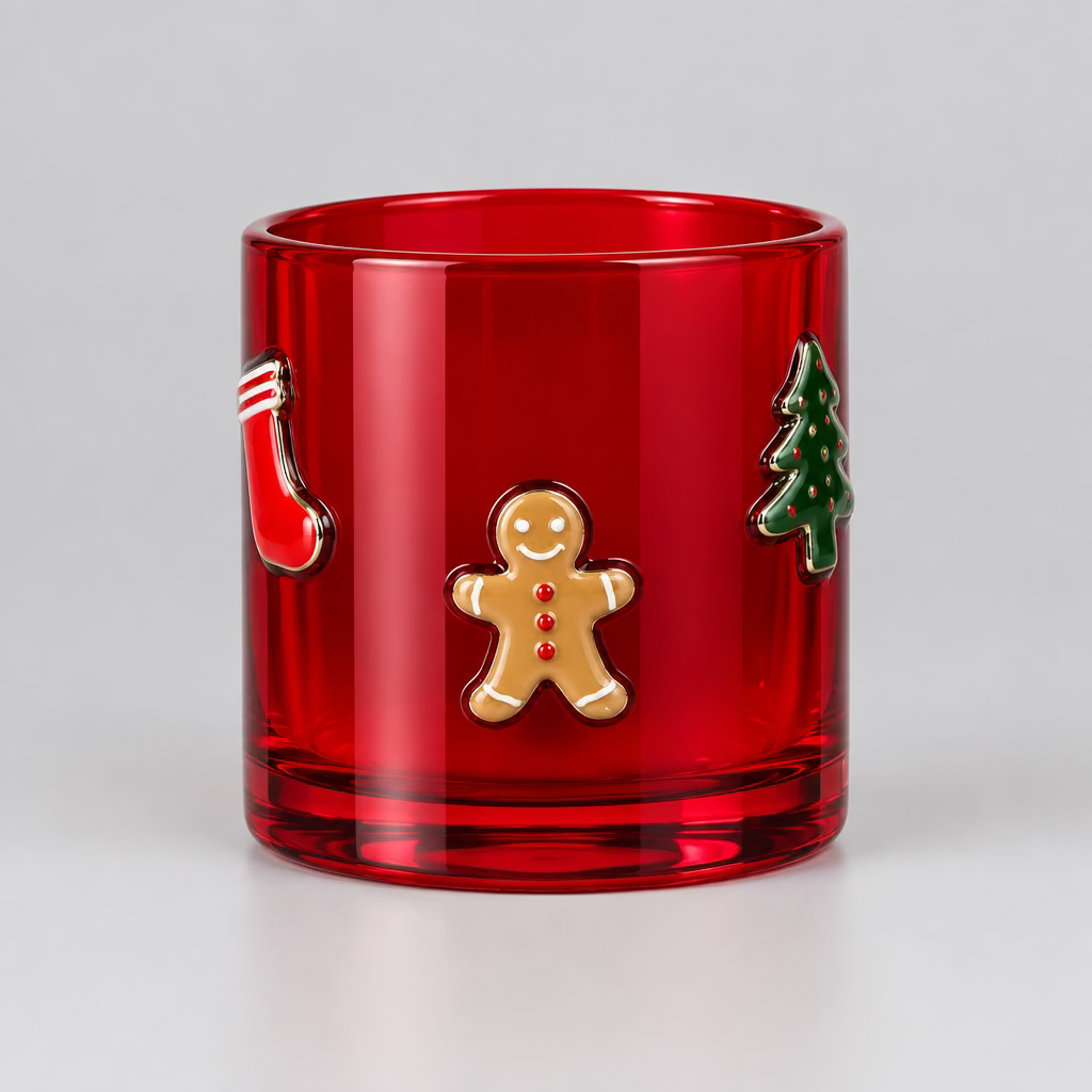 Weihnachtlicher Kerzenhalter „Christmas Mix“ – Rot
