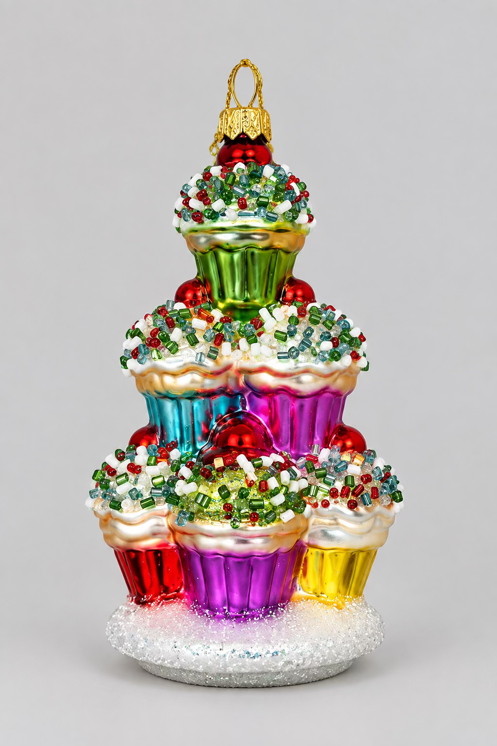 Weihnachtsanhänger „Cupcake Tower“ – Bunter Cupcake-Turm