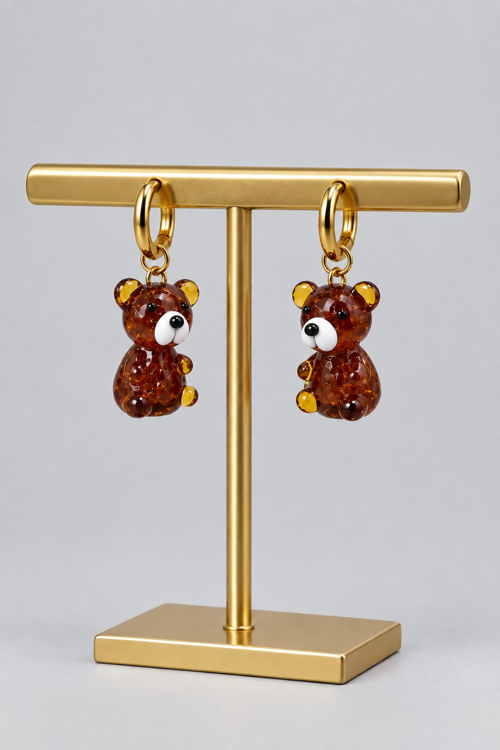 Liet & Joliet Ohrringe „Teddy Bear“ – Braun & Gold