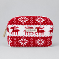 🎄 LIET & JOLIET Christmas Reindeer Kosmetiktasche- Rot & Weiß