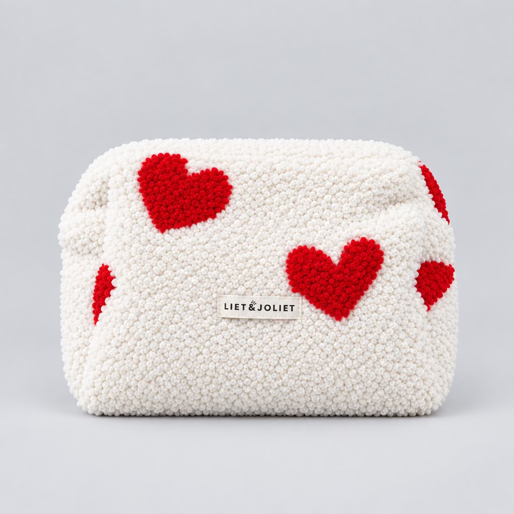 ❤️ LIET & JOLIET Heart Teddy Kosmetiktasche – Groß
